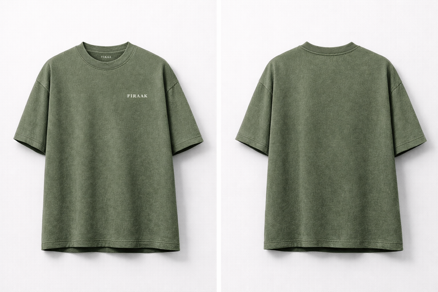 FIRAAK Signature Oversized T-Shirt – Olive