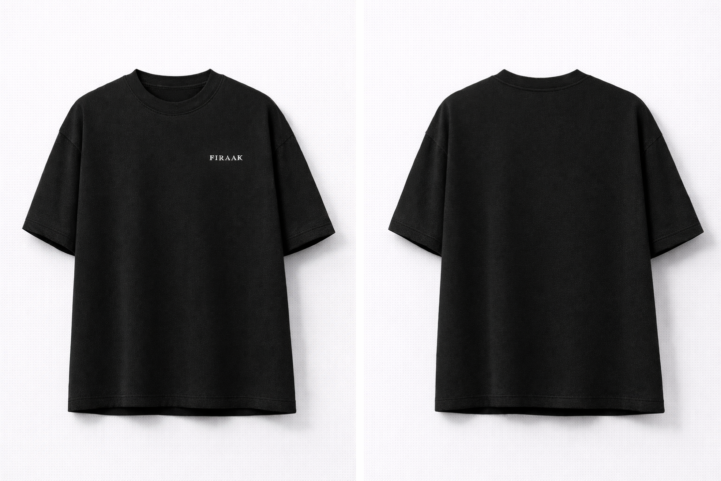 FIRAAK Signature Oversized T-Shirt – Black